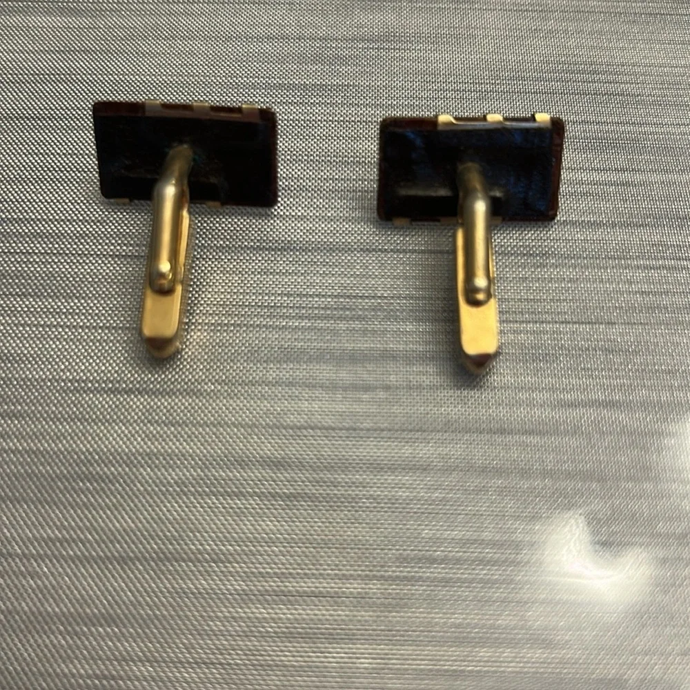 Vintage Swank Men's Cuff Links Gold Tone